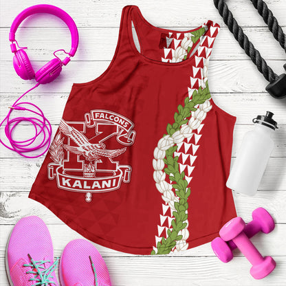 Kalani High School Women Tank Puakenikeni Maile Flower Lei