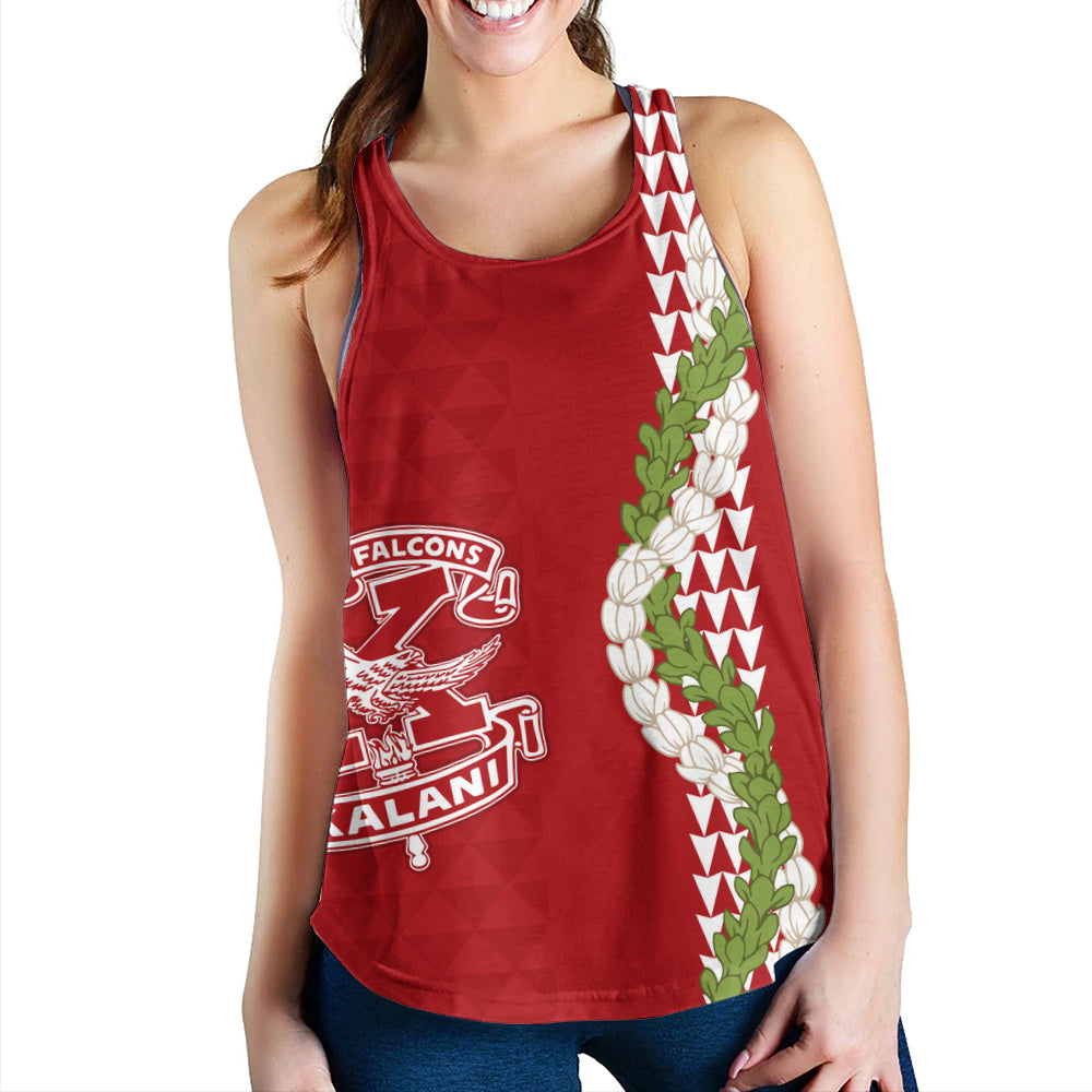 Kalani High School Women Tank Puakenikeni Maile Flower Lei