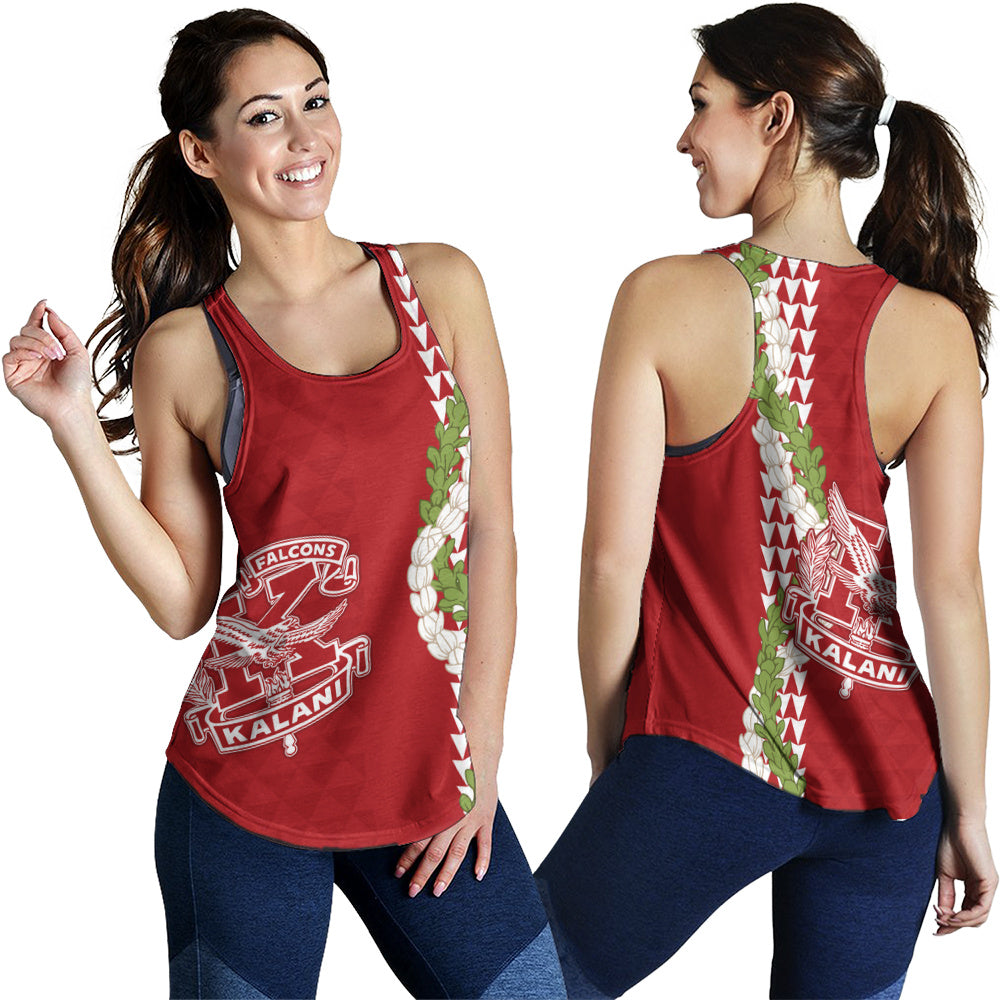 Kalani High School Women Tank Puakenikeni Maile Flower Lei