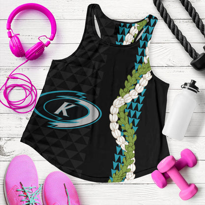 Kapolei High School Women Tank Puakenikeni Maile Flower Lei