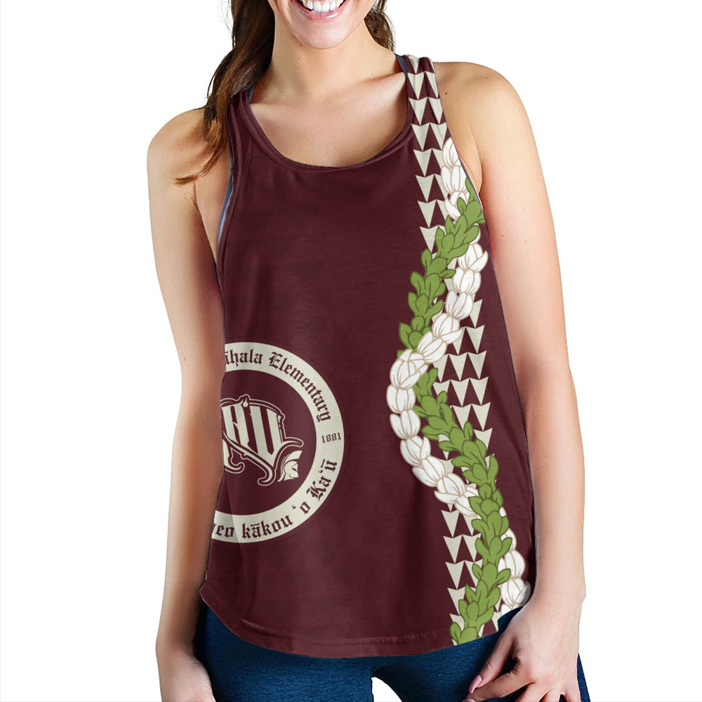 Kaʻū High & Pāhala Elementary School Women Tank Puakenikeni Maile Flower Lei