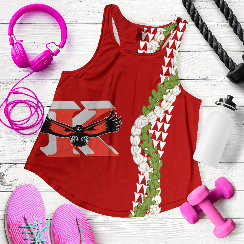 Kauai High School Women Tank Puakenikeni Maile Flower Lei