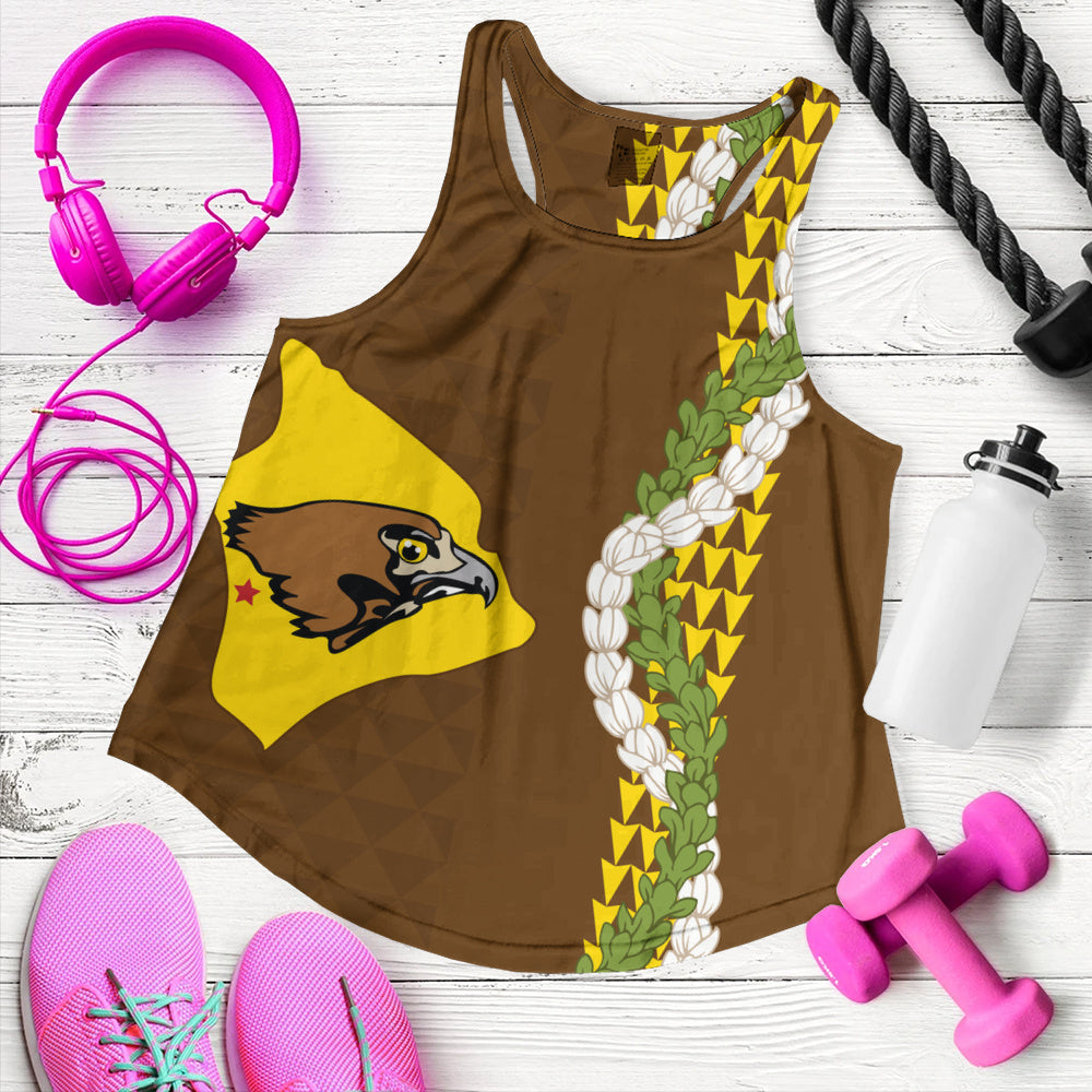 ke kula o ehunuikaimalino Women Tank Puakenikeni Maile Flower Lei