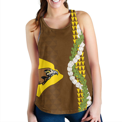 ke kula o ehunuikaimalino Women Tank Puakenikeni Maile Flower Lei