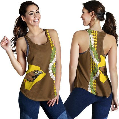ke kula o ehunuikaimalino Women Tank Puakenikeni Maile Flower Lei