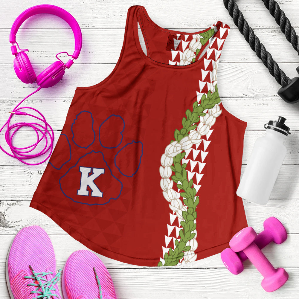 Keaʻau High School Women Tank Puakenikeni Maile Flower Lei