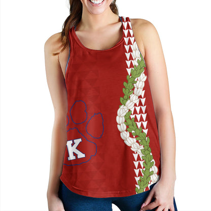 Keaʻau High School Women Tank Puakenikeni Maile Flower Lei
