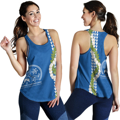 Kihei Charter School Women Tank Puakenikeni Maile Flower Lei