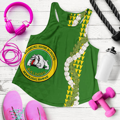 Kaimuki High School Women Tank Puakenikeni Maile Flower Lei