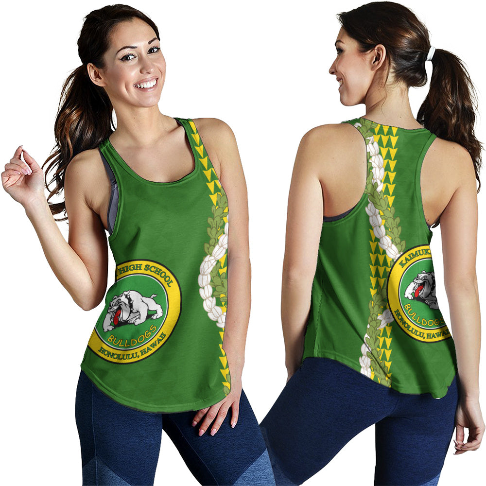 Kaimuki High School Women Tank Puakenikeni Maile Flower Lei
