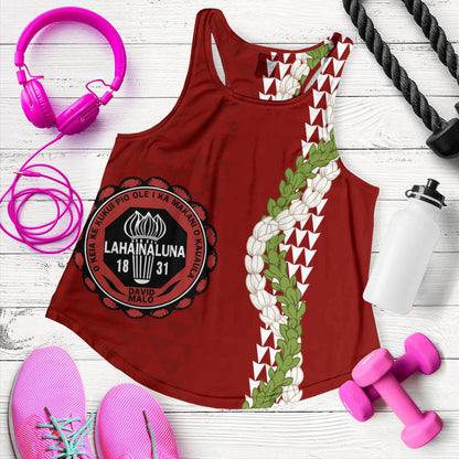 Lahainaluna High School Women Tank Puakenikeni Maile Flower Lei