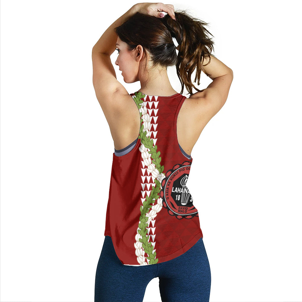 Lahainaluna High School Women Tank Puakenikeni Maile Flower Lei