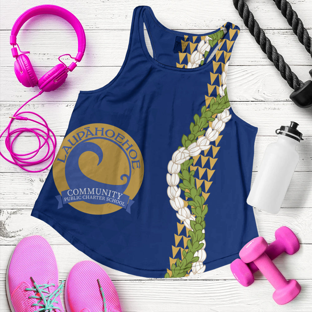 Laupāhoehoe Community Public Charter School Women Tank Puakenikeni Maile Flower Lei