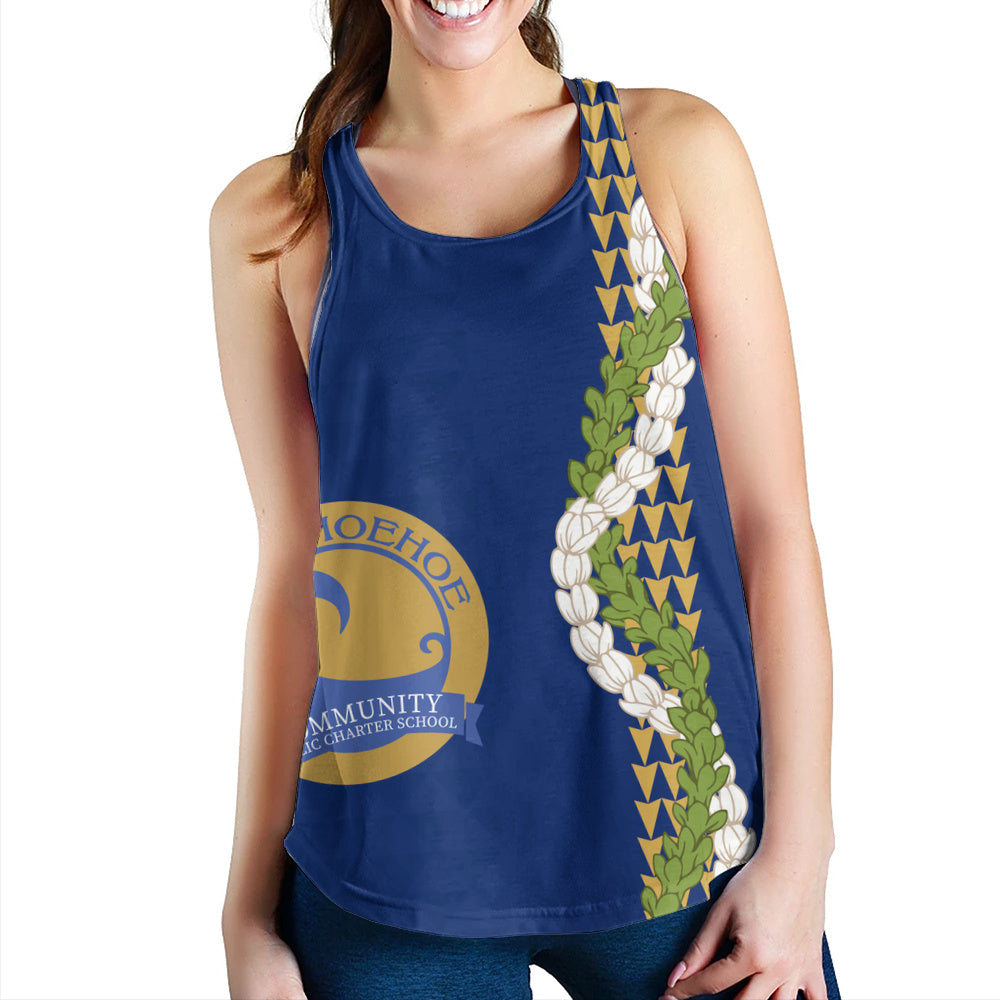 Laupāhoehoe Community Public Charter School Women Tank Puakenikeni Maile Flower Lei
