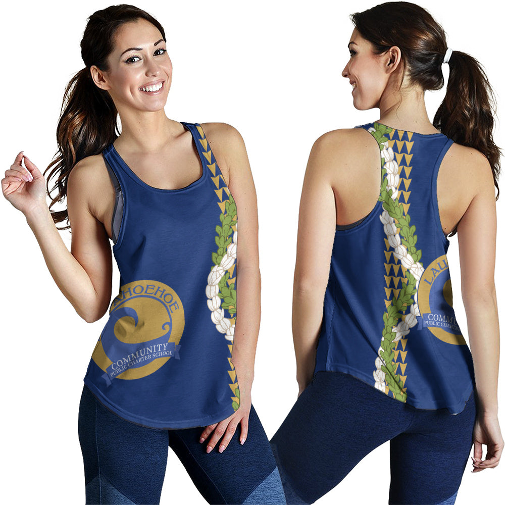 Laupāhoehoe Community Public Charter School Women Tank Puakenikeni Maile Flower Lei