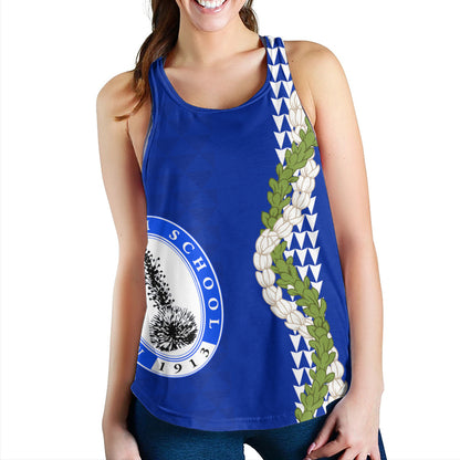 Maui High School Women Tank Puakenikeni Maile Flower Lei