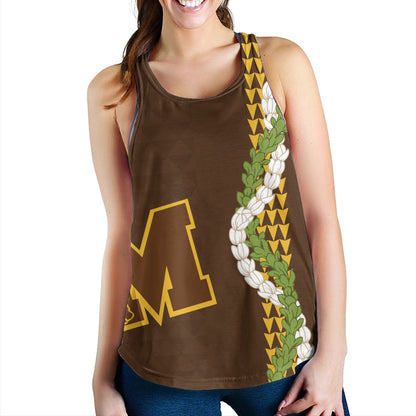 Mililani High School Women Tank Puakenikeni Maile Flower Lei
