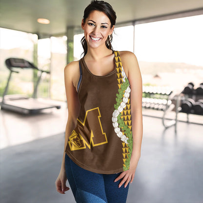 Mililani High School Women Tank Puakenikeni Maile Flower Lei