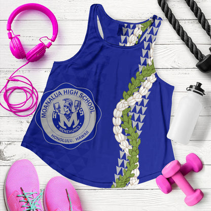 moanalua high school Women Tank Puakenikeni Maile Flower Lei