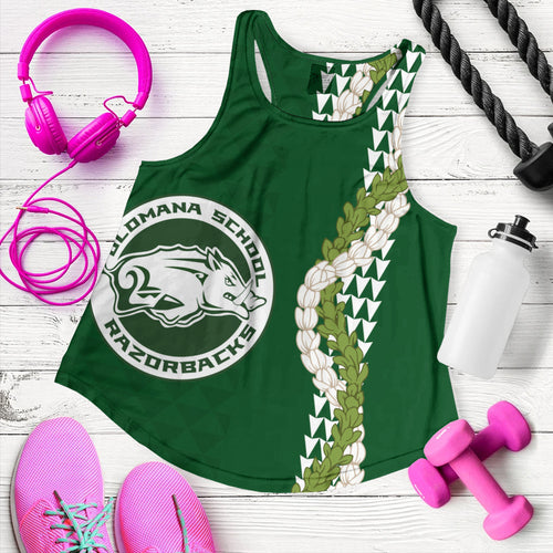 Olomana High & Intermediate School Women Tank Puakenikeni Maile Flower Lei