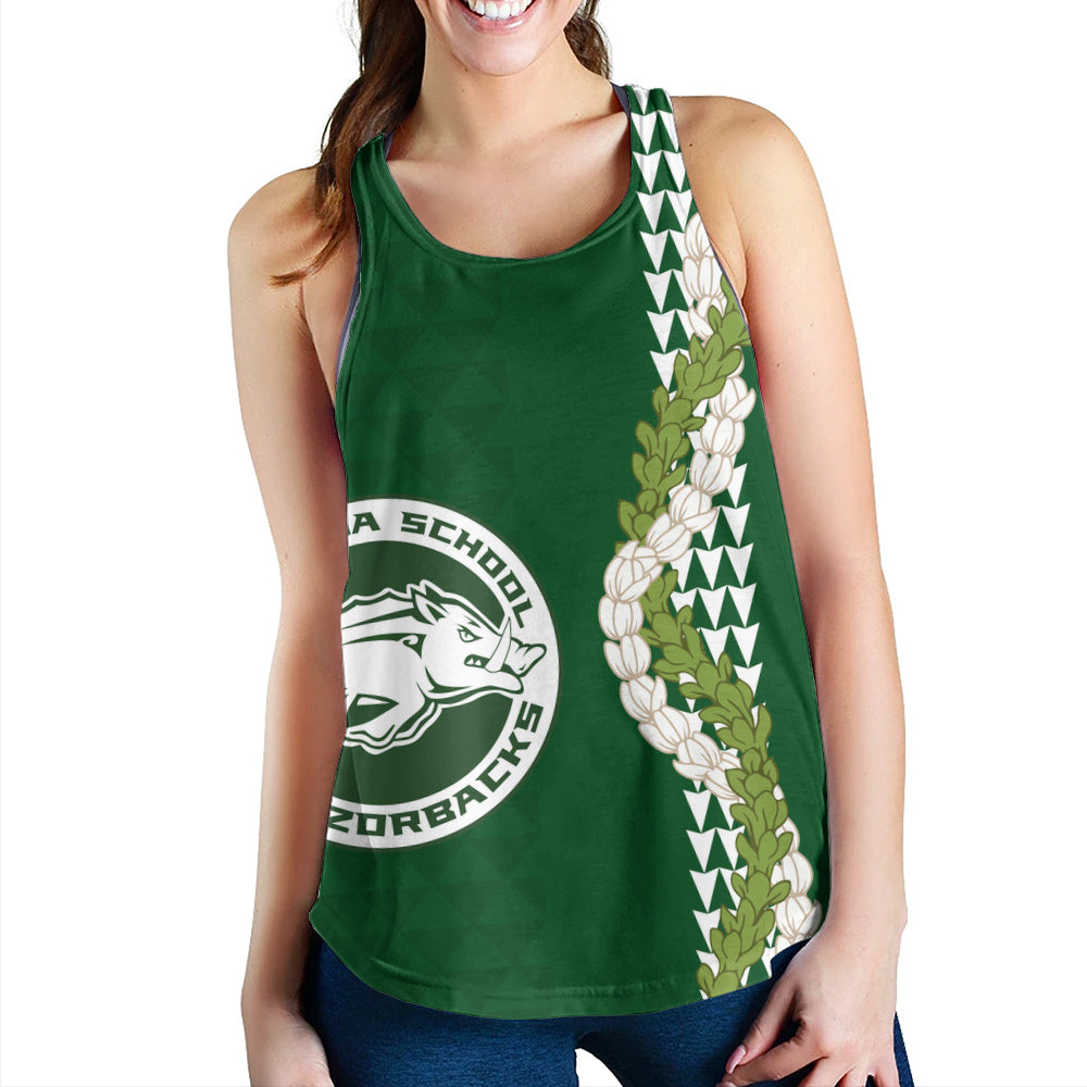 Olomana High & Intermediate School Women Tank Puakenikeni Maile Flower Lei