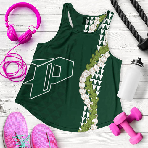 Pahoa High and Intermediate School Women Tank Puakenikeni Maile Flower Lei