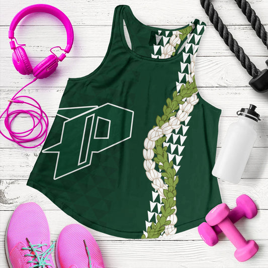 Pahoa High and Intermediate School Women Tank Puakenikeni Maile Flower Lei