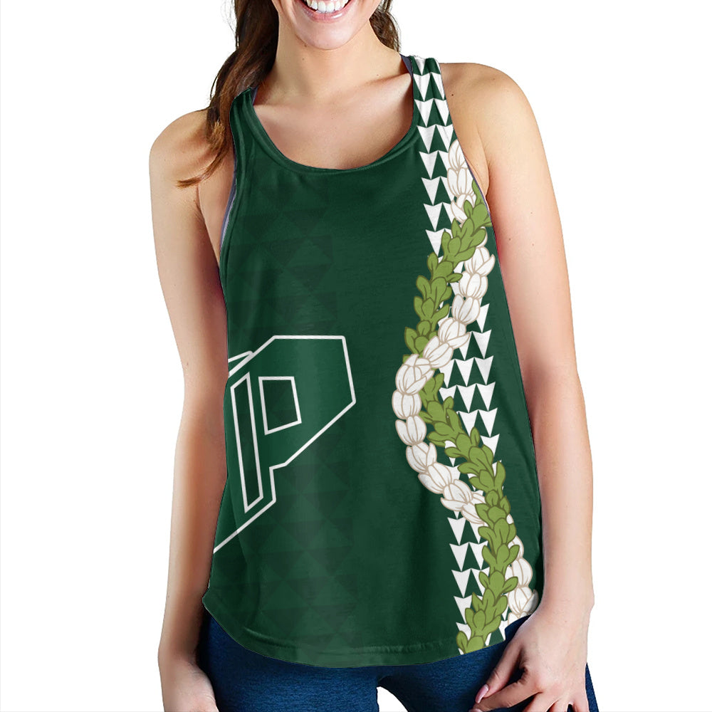 Pahoa High and Intermediate School Women Tank Puakenikeni Maile Flower Lei