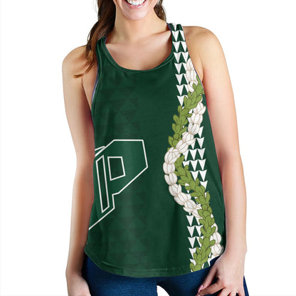 Pahoa High and Intermediate School Women Tank Puakenikeni Maile Flower Lei