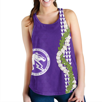 Pearl City High School (Hawaii) Women Tank Puakenikeni Maile Flower Lei