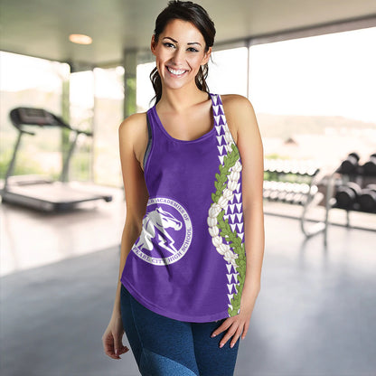 Pearl City High School (Hawaii) Women Tank Puakenikeni Maile Flower Lei