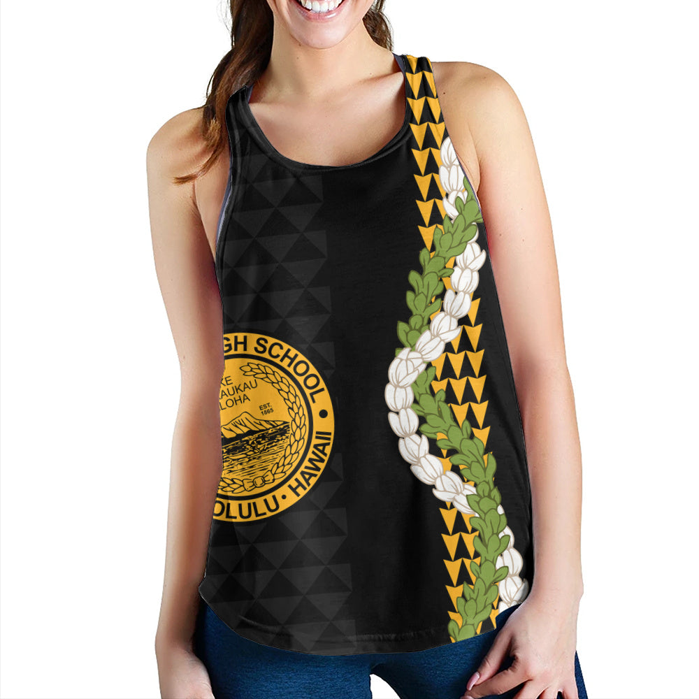 President William McKinley High School Women Tank Puakenikeni Maile Flower Lei