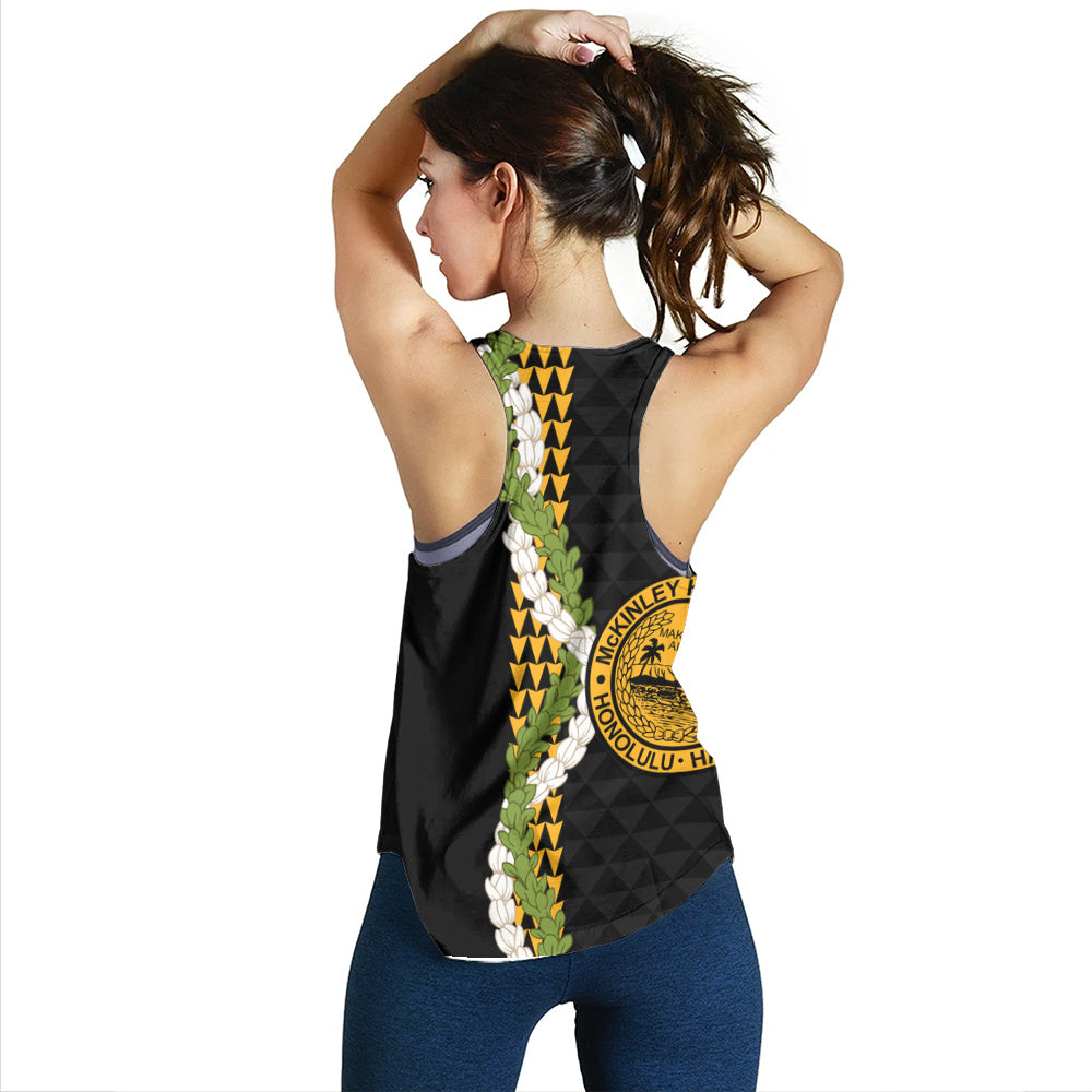 President William McKinley High School Women Tank Puakenikeni Maile Flower Lei