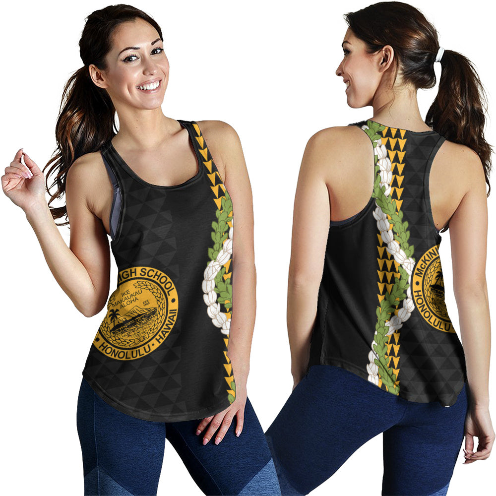 President William McKinley High School Women Tank Puakenikeni Maile Flower Lei
