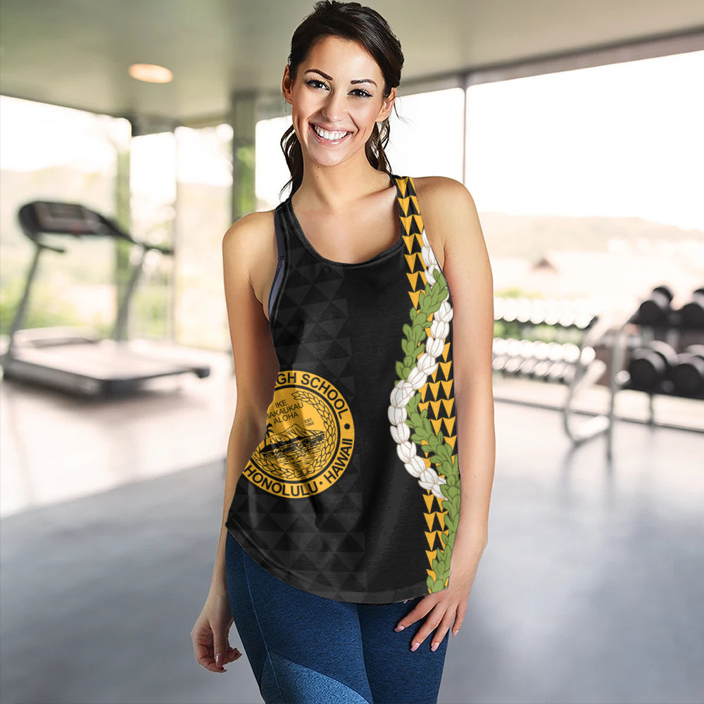 President William McKinley High School Women Tank Puakenikeni Maile Flower Lei