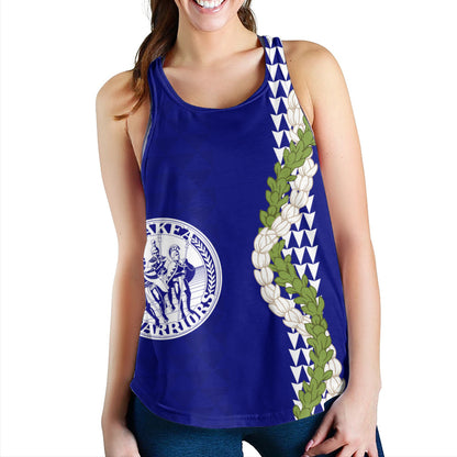 Waiakea High School Women Tank Puakenikeni Maile Flower Lei