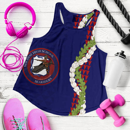 Waianae High School Women Tank Puakenikeni Maile Flower Lei