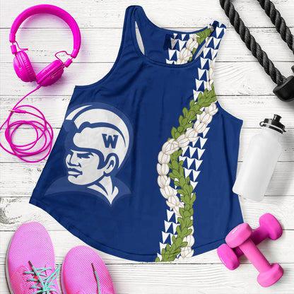 Waimea High School Women Tank Puakenikeni Maile Flower Lei