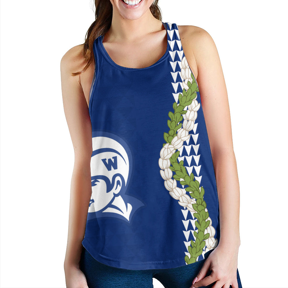 Waimea High School Women Tank Puakenikeni Maile Flower Lei