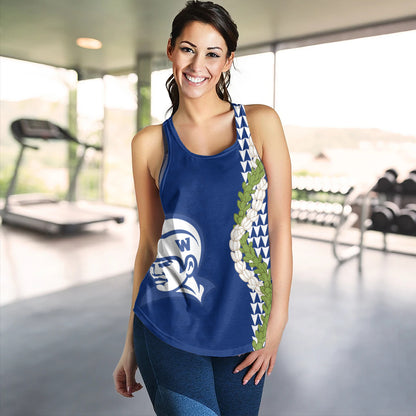 Waimea High School Women Tank Puakenikeni Maile Flower Lei