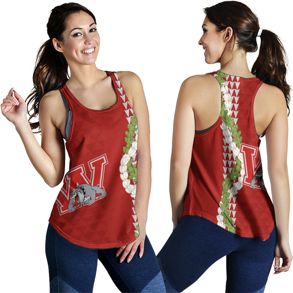 Waialua High and Intermediate School Women Tank Puakenikeni Maile Flower Lei
