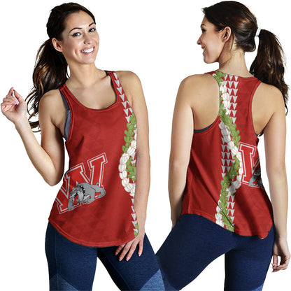 Waialua High and Intermediate School Women Tank Puakenikeni Maile Flower Lei