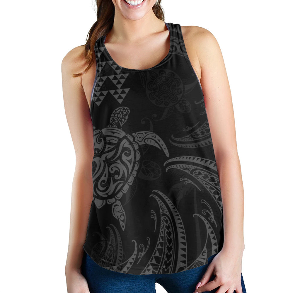 Hawaii Women Tank Polynesian Turtle Tribal Ocean Spirit