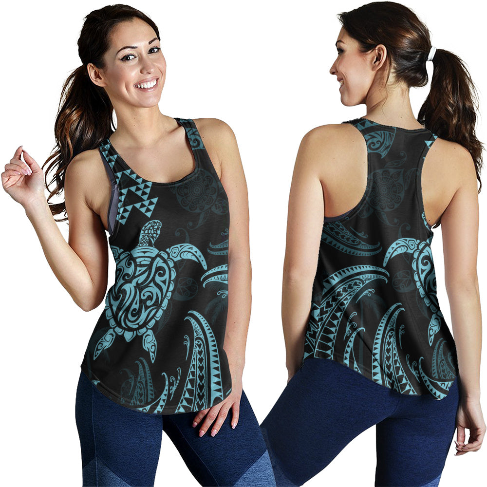 Hawaii Women Tank Polynesian Turtle Tribal Ocean Spirit