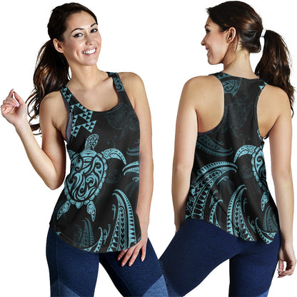 Hawaii Women Tank Polynesian Turtle Tribal Ocean Spirit