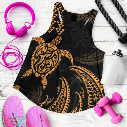 Hawaii Women Tank Polynesian Turtle Tribal Ocean Spirit