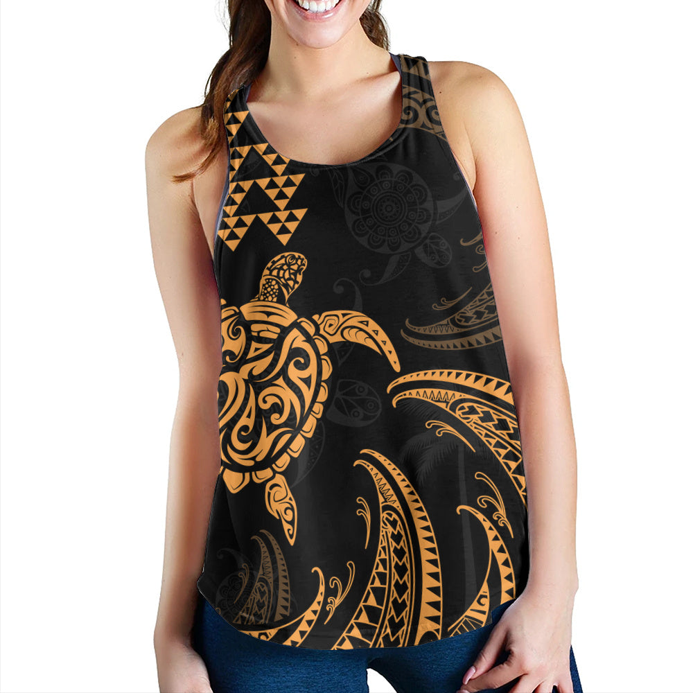 Hawaii Women Tank Polynesian Turtle Tribal Ocean Spirit