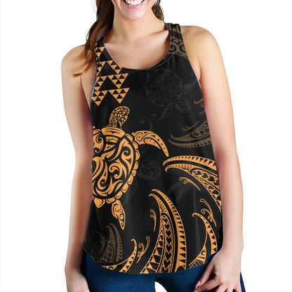 Hawaii Women Tank Polynesian Turtle Tribal Ocean Spirit