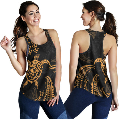 Hawaii Women Tank Polynesian Turtle Tribal Ocean Spirit