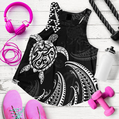 Hawaii Women Tank Polynesian Turtle Tribal Ocean Spirit